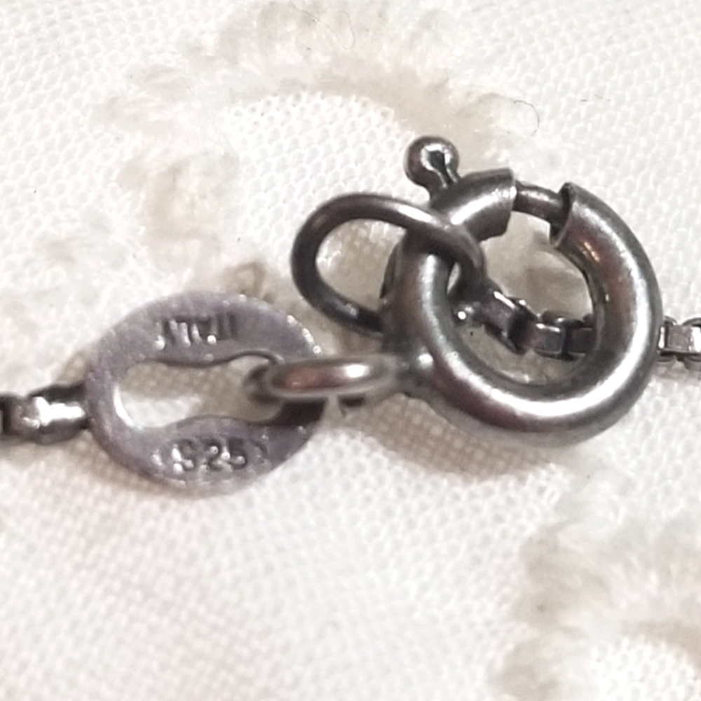 VTG STERLING 925 FILIGREE needle point necklace & brooch set two for one - Picture 3 of 9